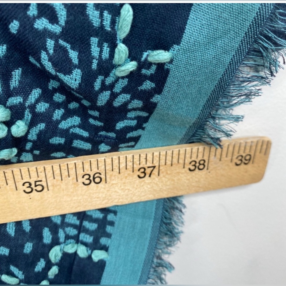 Jjill Women’s Kimono Poncho in Teal Floral Print| Size: S-L - Picture 7 of 7
